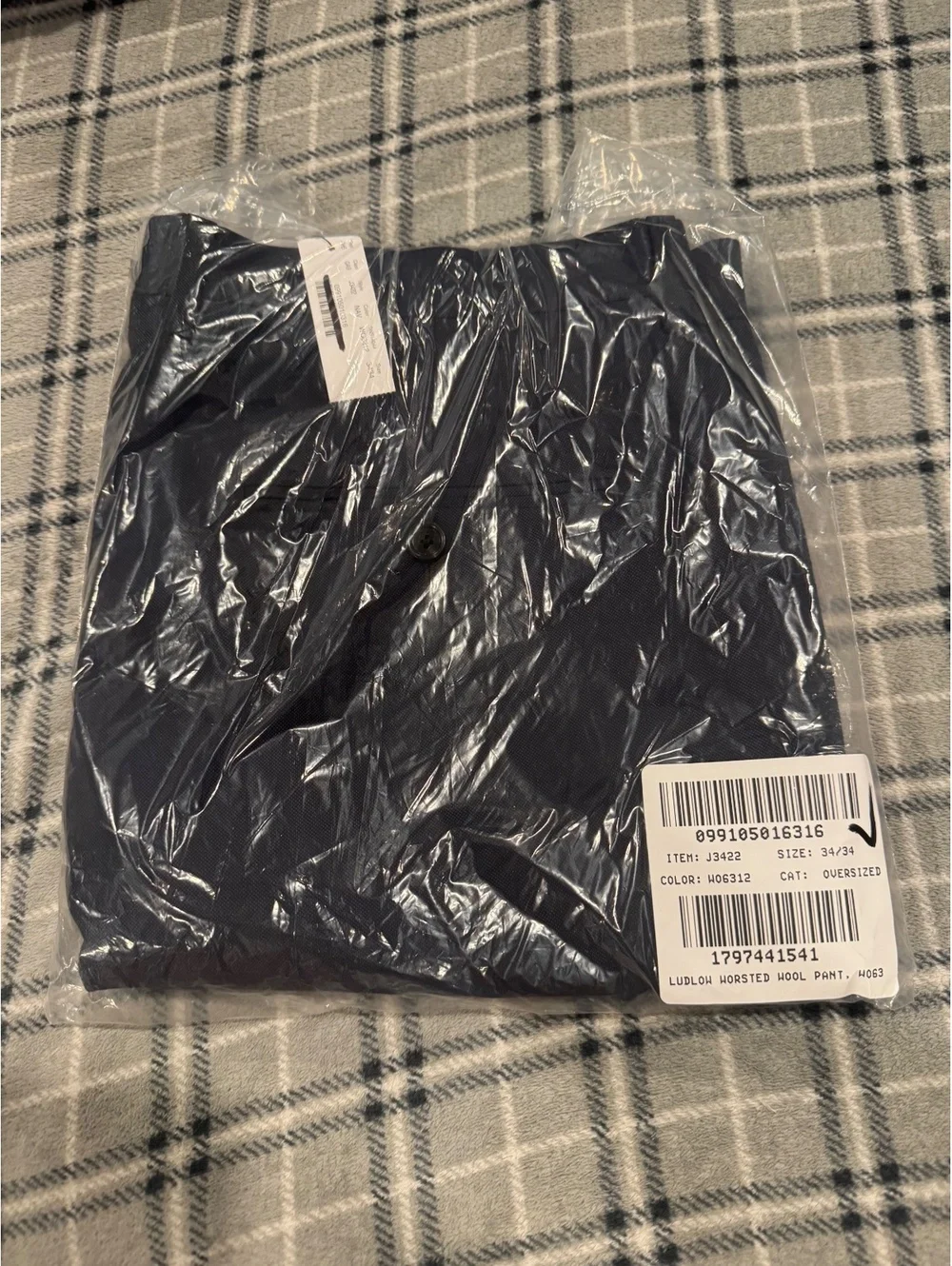 $225 Ludlow Slim-fit suit pant in Italian stretch worsted wool blend 34/34 NWT